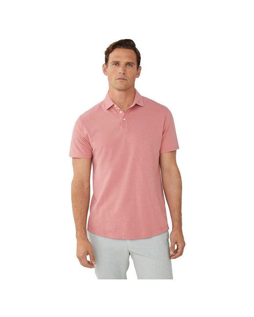 Hackett Hackett Classic Fit Pique Polo Shirt Colour : Pink for men