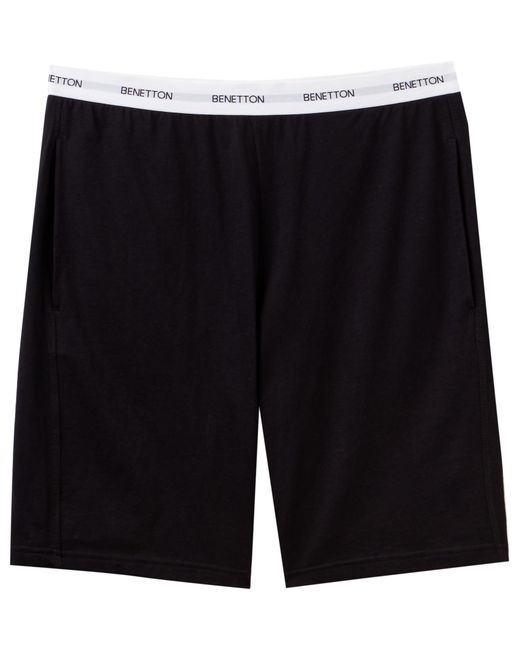 Benetton Black Bermuda 30964900b Pyjama Pants for men