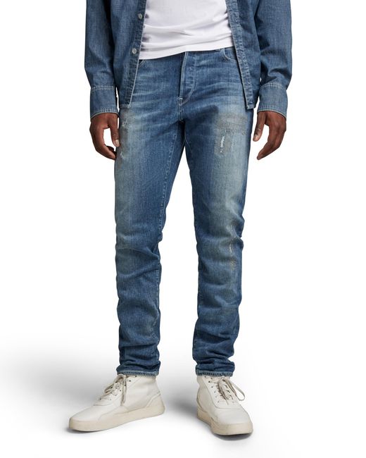 G-Star RAW Jeans 3301 Slim Jeans in het Blue voor heren