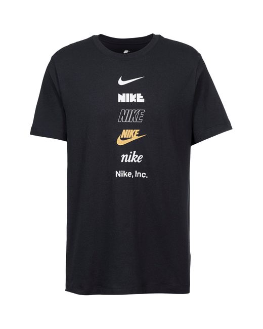 T-Shirt Multi Logo Blanc Nike pour homme en coloris Noir | Lyst