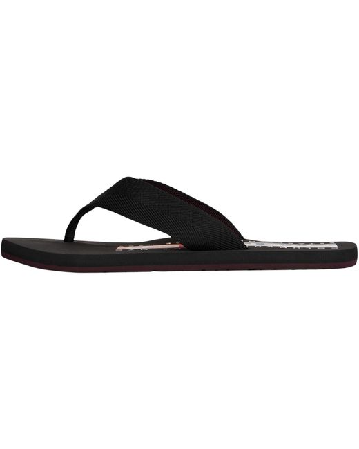 Tommy Hilfiger Corporate Hilfiger Beach Sandal Fm0fm05620 Flip Flops in het Black voor heren