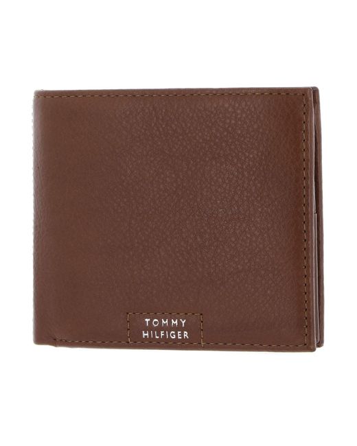 Tommy Hilfiger Th Premium Leather Flap And Coin Wallet Warm Cognac in het Brown voor heren