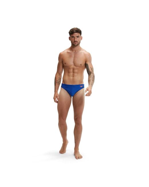 Speedo Blue S 5cm Solar Brief Swim Trunks Swimmers True Cobalt for men