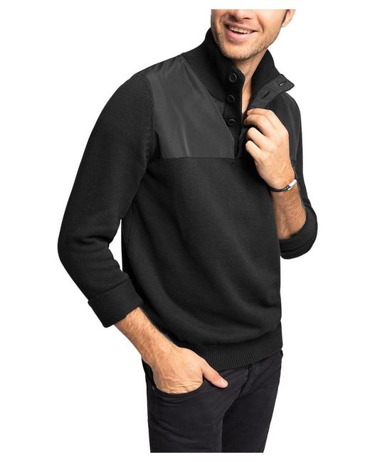 Esprit Edc By Slim Fit Pullover Met Nylon Bekleding in het Black voor heren