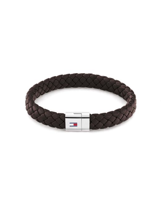 Tommy Hilfiger Sieraden Lederen Armband Bruin - 2790330, Eén Maat, Roestvrij Staal, Geen Edelsteen in het Brown voor heren
