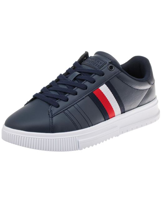 Tommy Hilfiger Blue Cupsole Supercup Leather Trainers for men