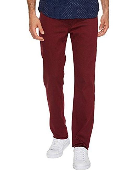 Levi's 511 Slim Fit Jeans Stretch, Brushed Burgundy-stretch, 33 34 in Red  for Men | Lyst