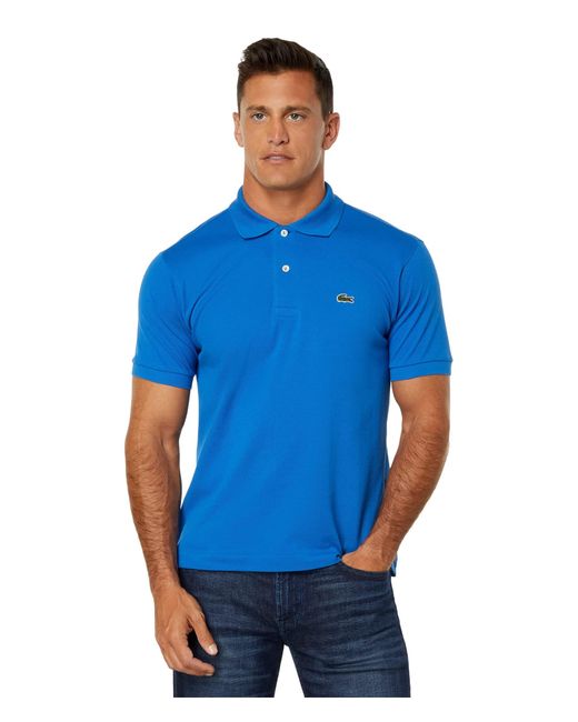 Lacoste Blue L1212 Classic Pique Polo Shirt for men