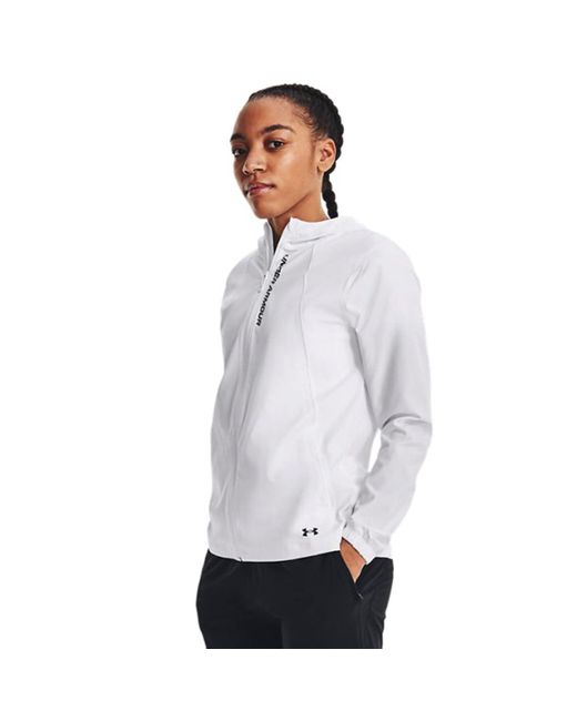 Under Armour S Outrun The Storm Jacket White/reflect M