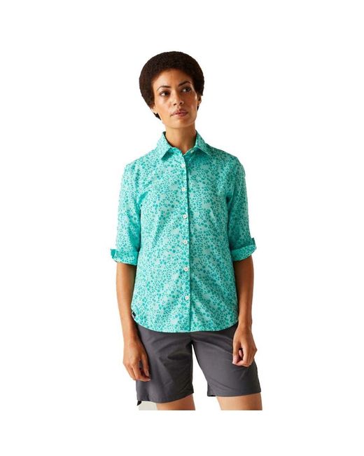 Camicia da donna Kinnis Isoflex elasticizzata idrorepellente di Regatta in Green