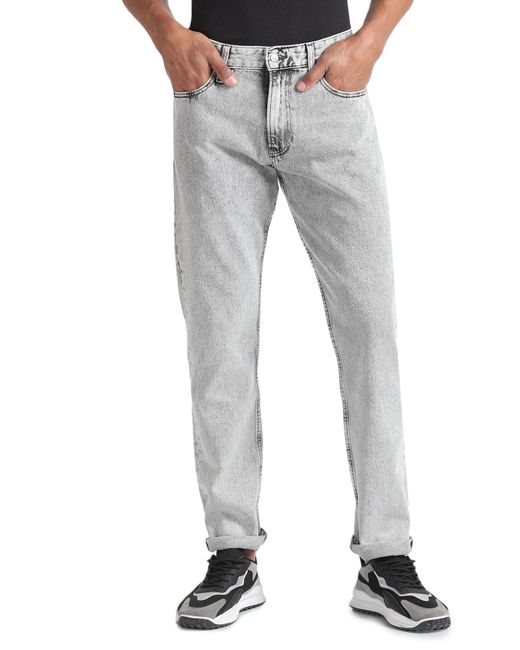 Calvin Klein Gray Authentic Straight Denim Pants Denim for men