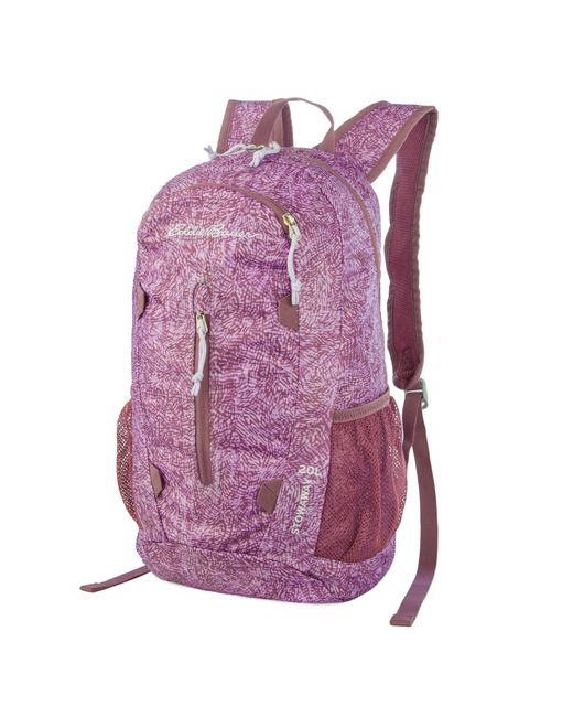 Eddie Bauer Purple Stowaway Packable 20l Backpack-made From Ripstop Polyester