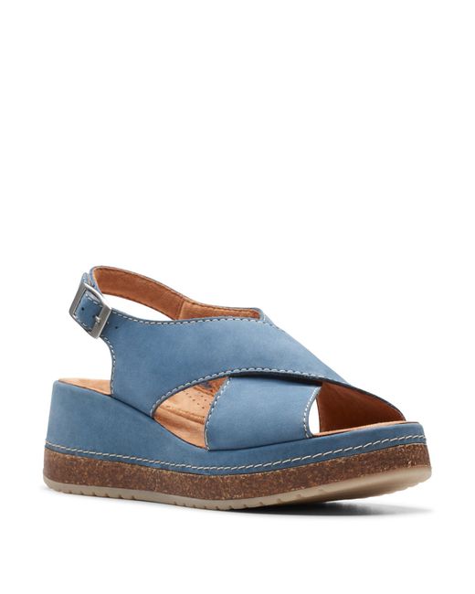 Clarks Blue Kassanda Step Sandal
