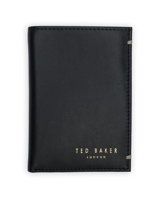 Ted Baker Black London Zackory Leather Cardholder Bi-fold Wallet for men