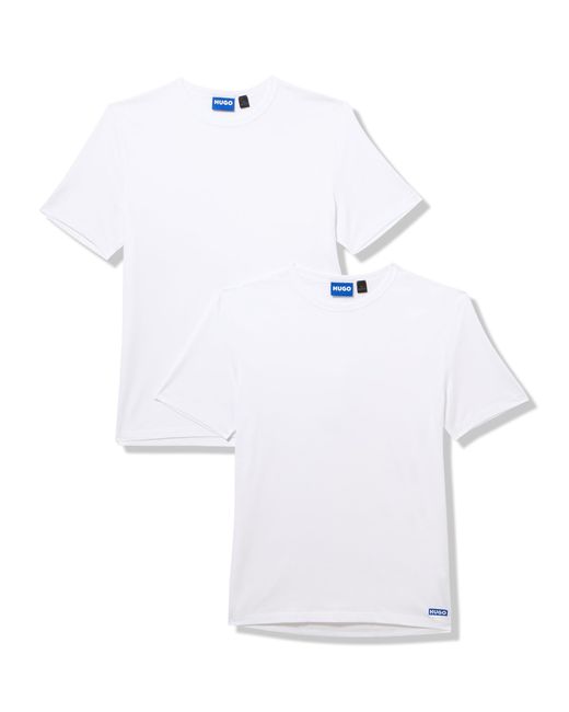 HUGO White 2-pack Small Logo Cotton T-shirts for men