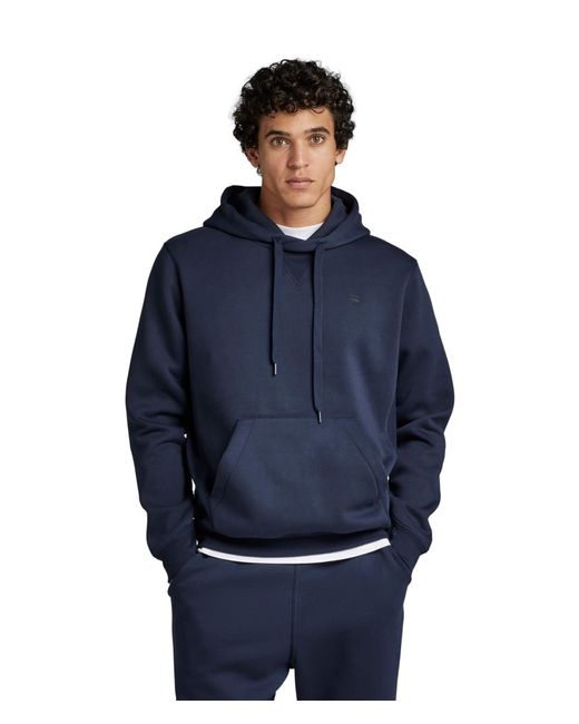 G-Star RAW Blue Premium Core Hooded Sweater for men