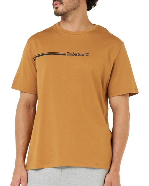 Maglietta a iche Corte 3 Tier3 T-Shirt di Timberland in Brown da Uomo