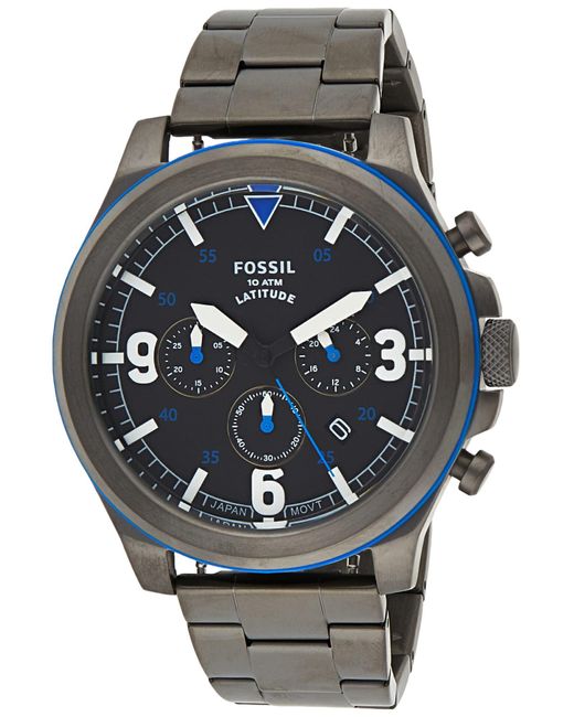 Latitude FS5753 Montre chronographe en acier inoxydable Fossil pour homme  en coloris Métallisé - 49 % de réduction - Lyst