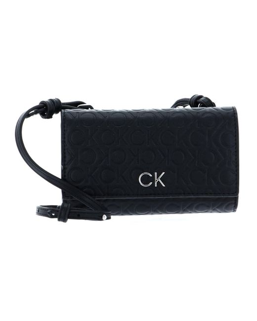 Calvin Klein Black Re-lock Mini Bag Emb Mono Other Slg