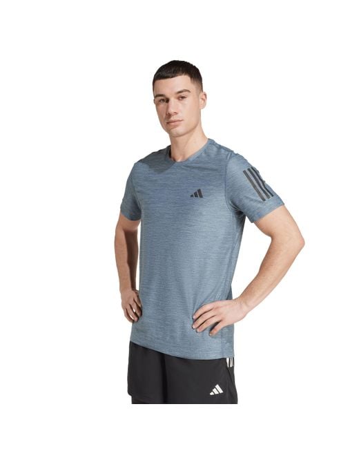 Adidas Own The Run Tee in het Blue voor heren