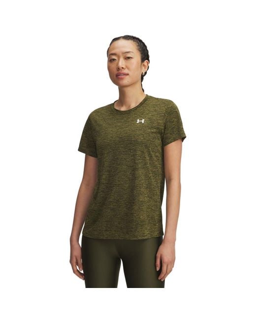 Haut À Manches Courtes Tech Twist Pour Femme Expedition Blanc Under Armour en coloris Green