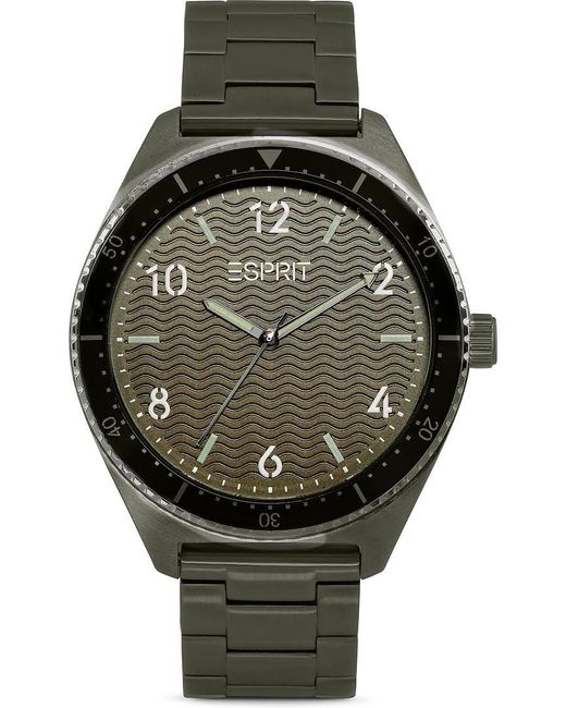 Esprit Uhren Analog Quarz One Size Grau 32025989 in Black für Herren