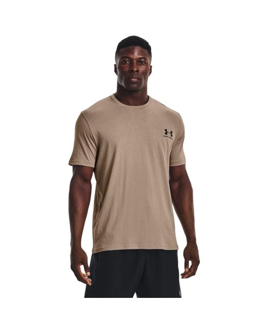 Under Armour Brown Sportstyle Left Chest Short Sleeve T-shirt for men
