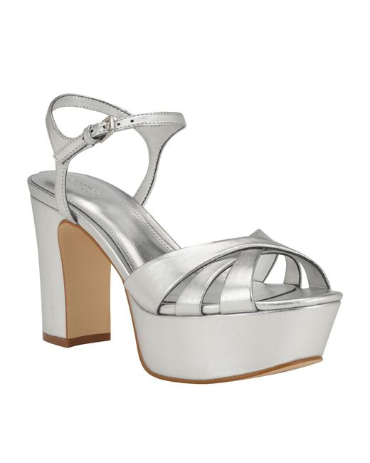 Guess White Haylo Heeled Sandal