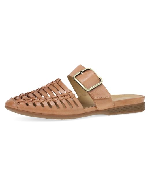 Dansko Brown Leilani Huarache Mules For Women – Comfortable Flat Shoes With Arch Support – Lightweight Rubber Outsole Light Tan 7.5-8