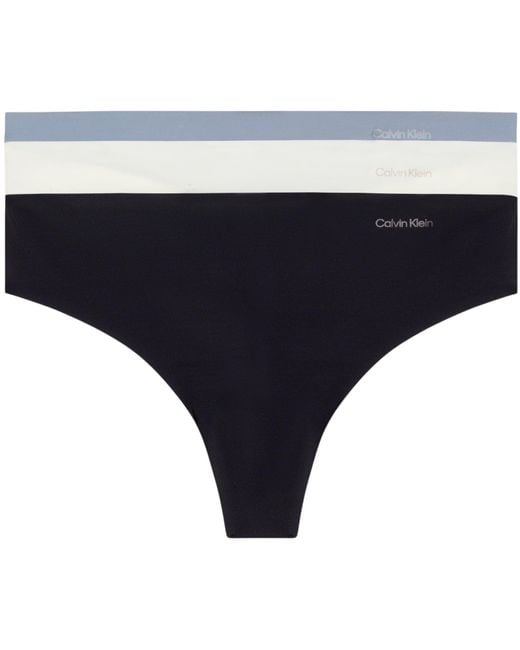 Thong 3Pk 000Qd3558E di Calvin Klein in Black