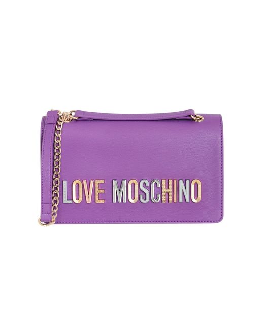 Love Moschino Purple Schultertasche