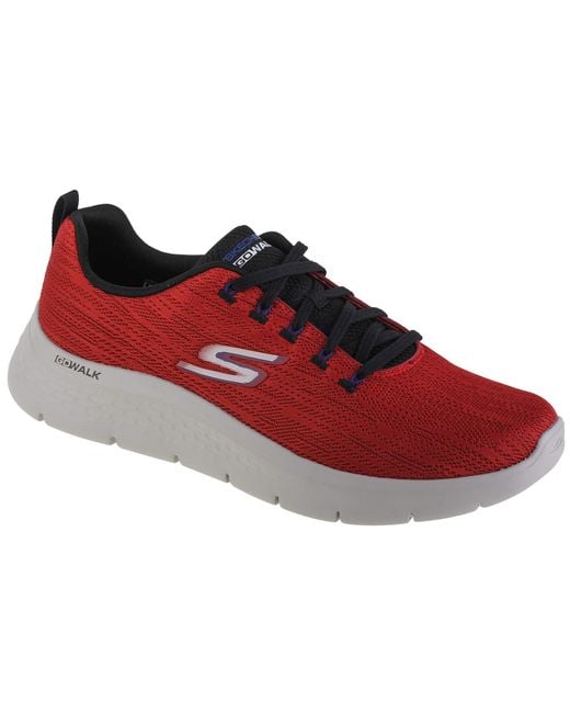 Skechers mens hotsell red trainers