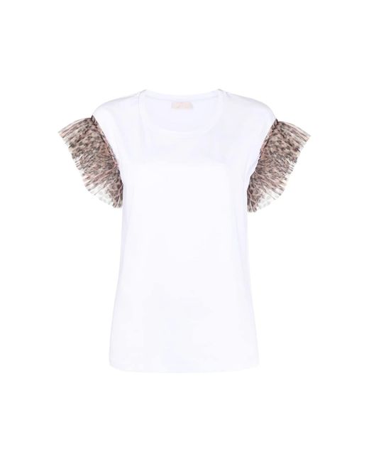 Liu-jo T-shirt Donna Bianco Wa3034 j6414 di Liu Jo in White