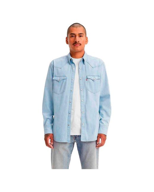 Levi's Blue Barstow Western Standard Indigo-worn In for men