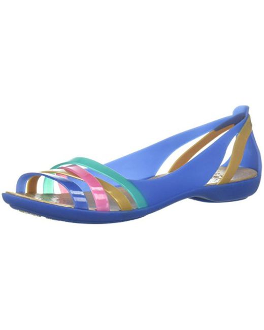 Crocs™ Isabella Huarache 2 Flat W Sandal in Blue | Lyst