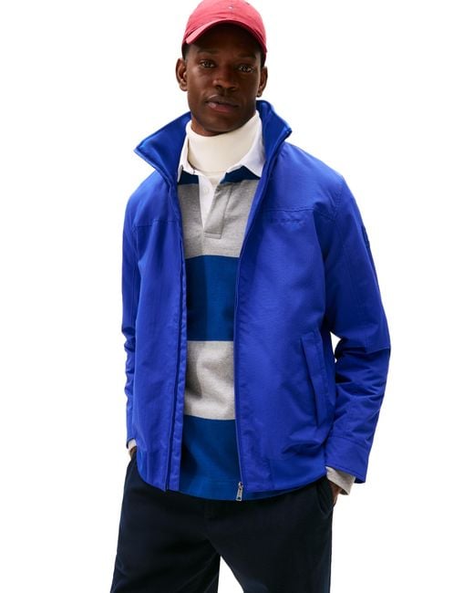 Tommy Hilfiger Men's Blue Lightweight Waterproof Regatta Bomber Jacket - Main Image