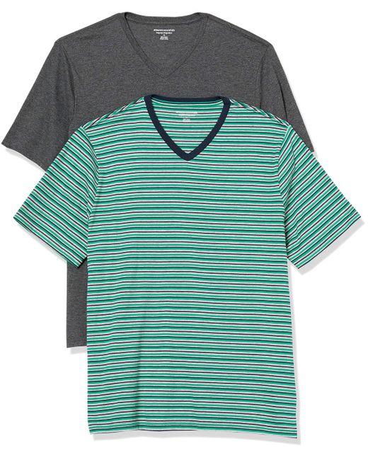 Download Amazon Essentials 2-pack Loose-fit Short-sleeve V-neck T ...