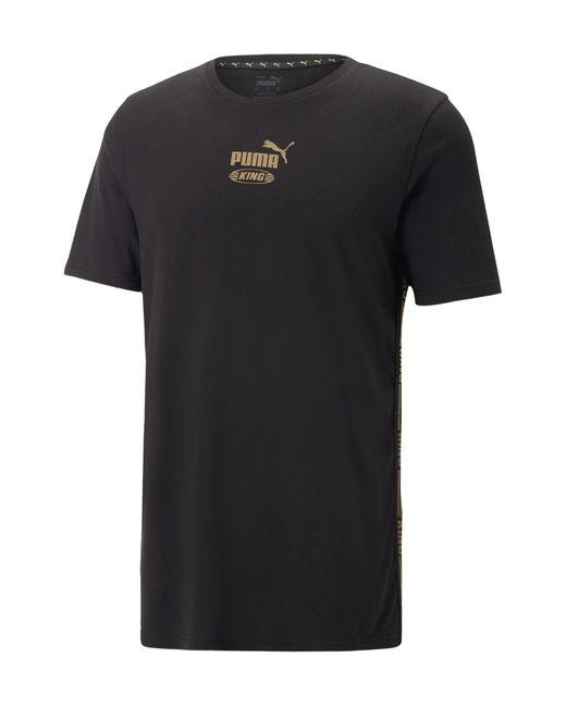 PUMA Textilien - T-Shirts King Logo T-Shirt schwarz in Black für Herren