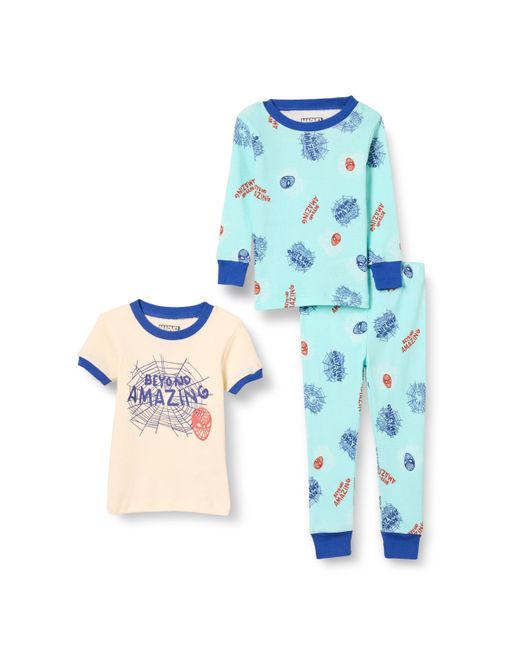 Marvel Conjuntos de Pijama Ceñidos de Algodón Niño Amazon Essentials de color Blue