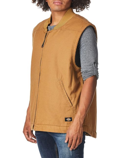 Dickies Blue Relaxed Fit Sherpa Lined Vest for men