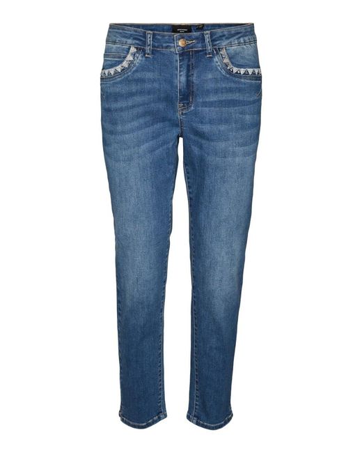 Vero Moda Blue Female Verjüngt VMYOURS Mid Rise Verjüngt Jeans