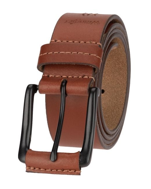 Wrangler Brown 's Leather Casual Everyday Belt For Jeans for men