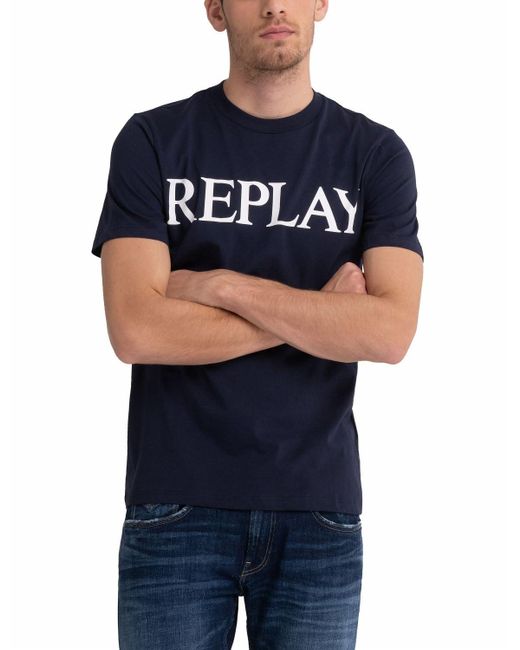 M6475 T-Shirt Replay en coloris Blue
