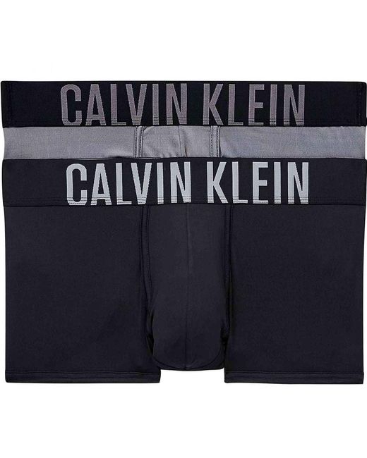 Hombre Pack de 2 Bóxers Low Rise Trunks con Stretch Calvin Klein de hombre de color Blue