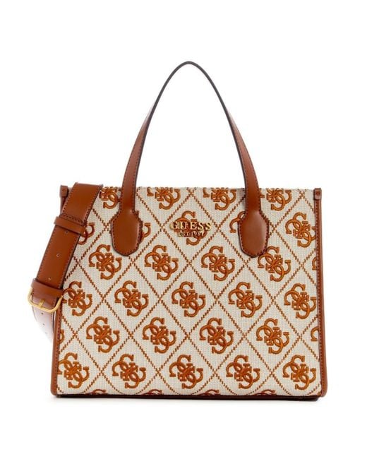 Guess Brown Silvana 2 Compartment Tote