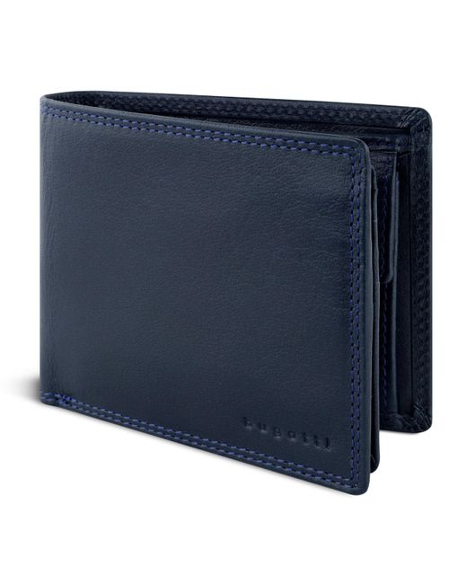 Savona Portafoglio Uomo RFID in Pelle con Portamonete - Blu di Bugatti in Blue da Uomo