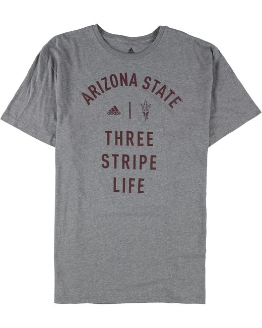 Adidas Gray S Asu Three Stripe Life Graphic T-shirt for men
