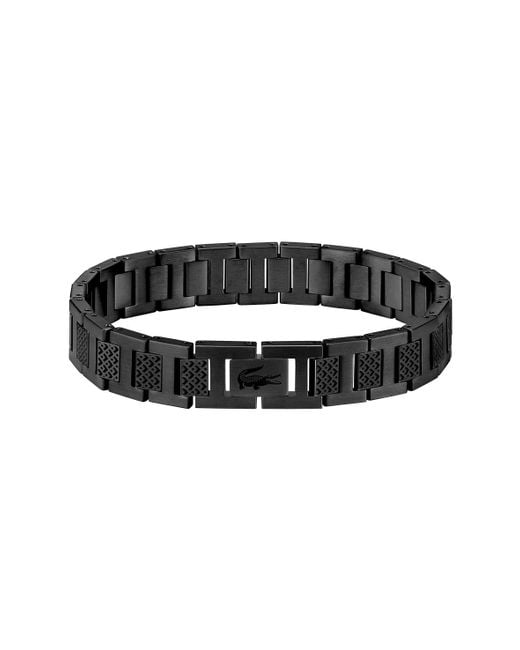 Lacoste Armband mit Knebelverschluss für Kollektion METROPOLE Verziert mit petit piqué Muster - 2040119 in Black für Herren