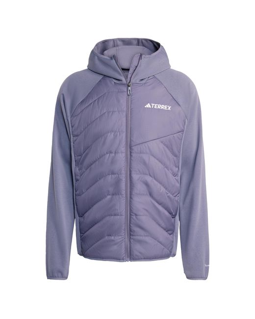 Adidas Terrex Multi Climawarm Insulated Hybrid Hooded Jacket in het Blue voor heren