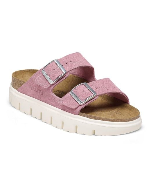 Birkenstock Pink Papillio Arizona Platform Sandal-vegan